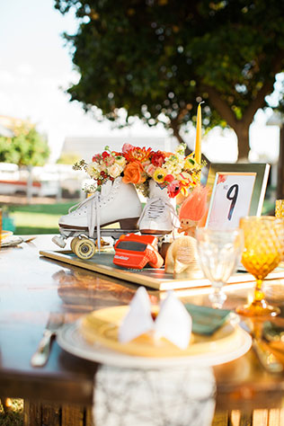 A whimsical, colorful and charming 90s nostalgia wedding inspiration shoot with Troll dolls, roller skates, View-Masters and more by Jennie Karges Photography