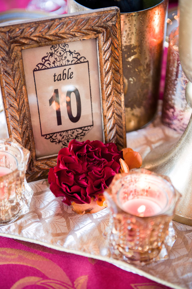 A romantic and rich gilded berry wedding inspiration shoot // photo by Jill Lauren Photography: http://www.JillLaurenPhotography.com || see more on https://blog.nearlynewlywed.com