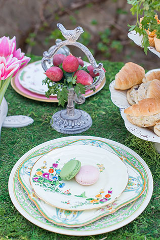 A whimsical tea party styled shoot with vintage flair and spring hues | Julie Anne Photography, LLC: http://www.julieannephoto.com