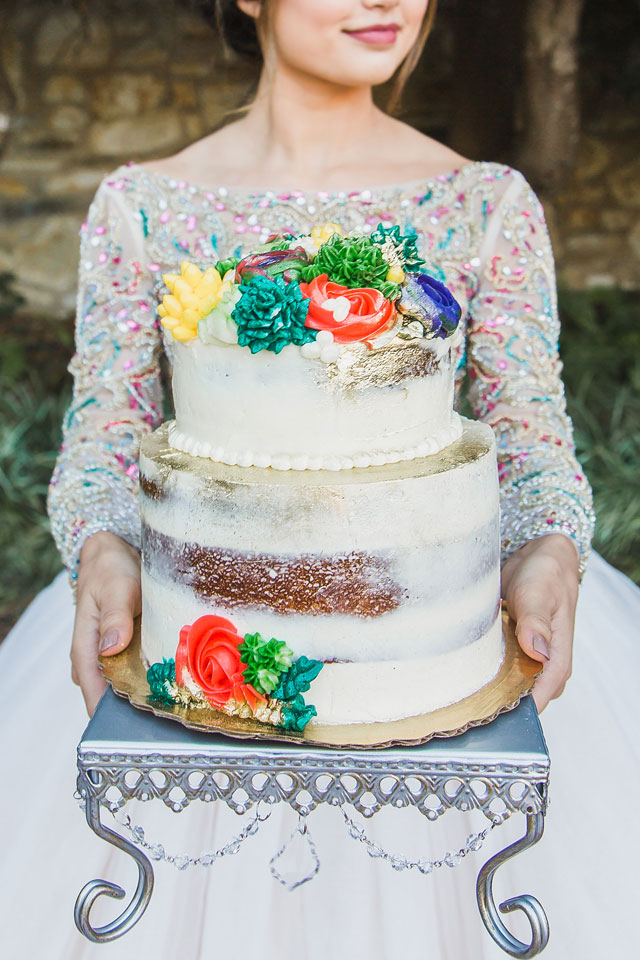 A bold, vibrant boho wedding inspiration shoot in Monterey with cacti and succulents at the Old Whaling Station Adobe by Kelley Williams Photography