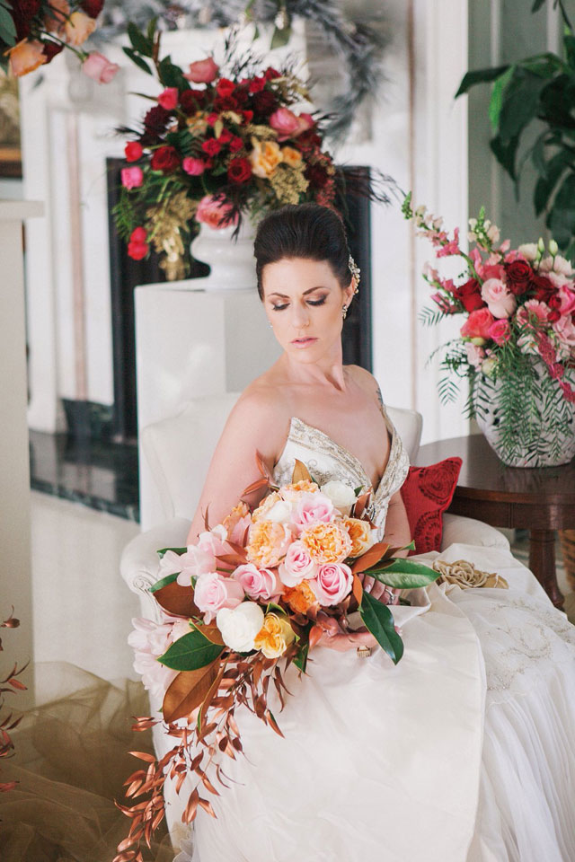 A gorgeous red, blush and gold French opulence wedding styled shoot by Kokoro Photography and La Vie le Gage Couture Events