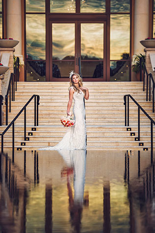 An editorial shoot featuring summer and fall bridal trends such as colored wedding gowns, metallics and more | KV Photography: http://www.kvphotographyonline.com