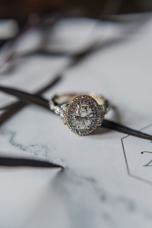A moody and dark winter wedding inspiration shoot in Ottawa by Lace & Luce Photography and Partner Weddings & Events