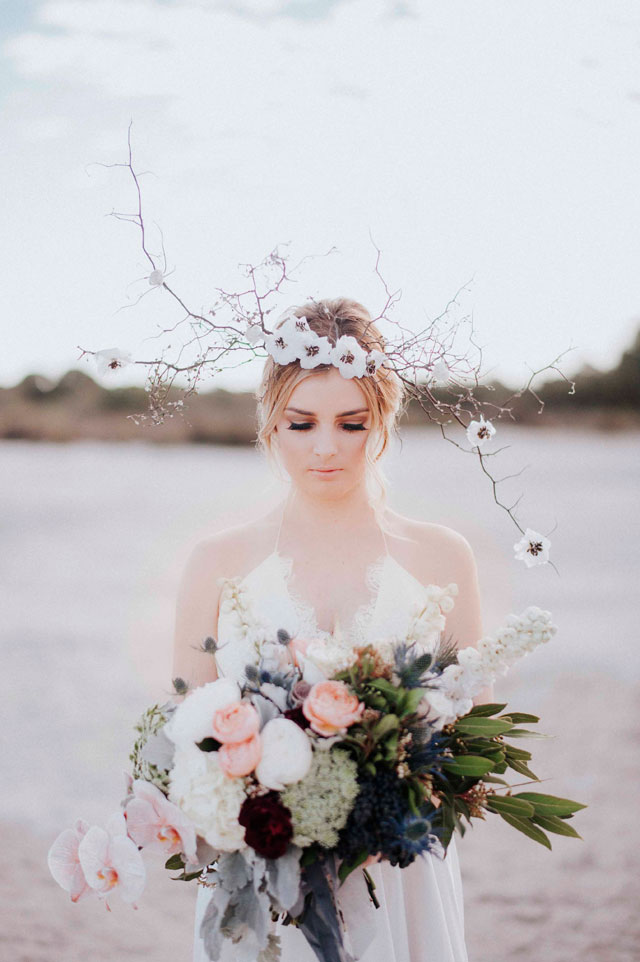 A romance at dusk styled shoot at the salt lakes in Western Australia by LoveHer Photography