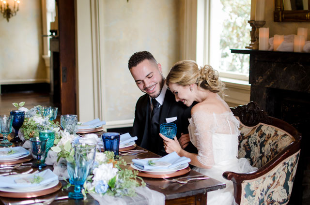 Riverwood Mansion sets the scene for this something blue wedding inspiration shoot by Mandy Liz Photography