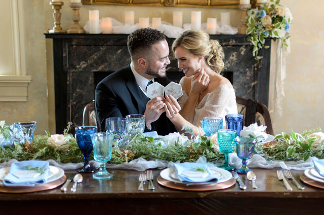Riverwood Mansion sets the scene for this something blue wedding inspiration shoot by Mandy Liz Photography
