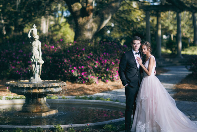 An elegant and sophisticated blush and black garden affair styled shoot by Marcus Anthony Photography and Fairytale Pursuits