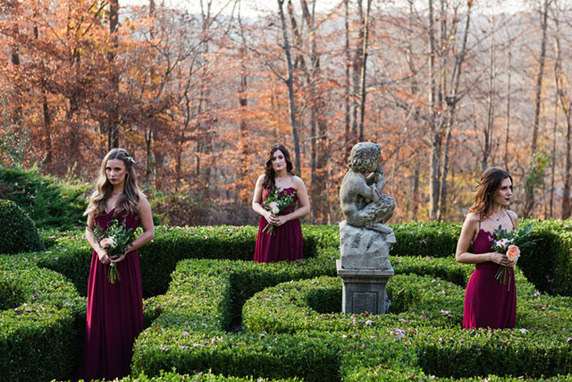 A fairy tale Ravenwood Castle wedding inspiration shoot focusing on the bride and her bridesmaids by Marina Claire Photography