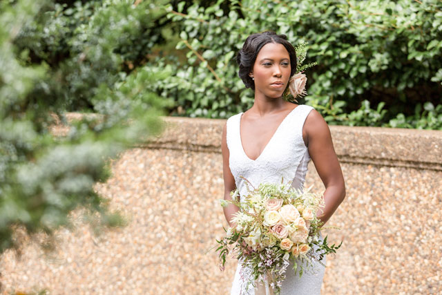A quiet and intimate garden elopement inspiration shoot in Washington D.C. by Mecca Gamble Photography