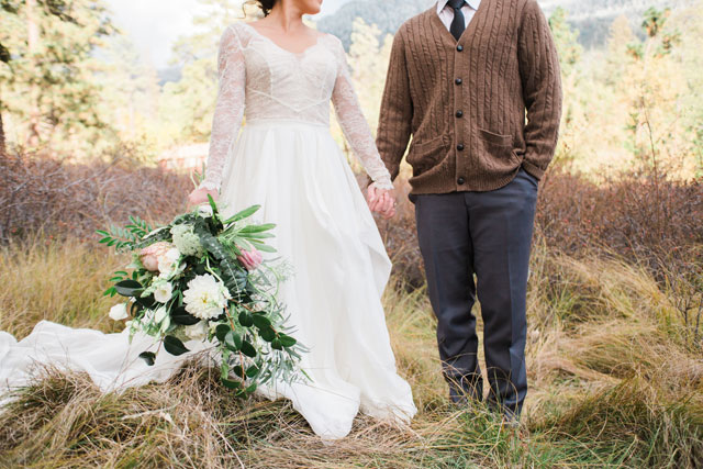 An intimate and eclectic mountain elopement styled shoot in a cozy cafe in Idyllwild by MeghanElise Photography