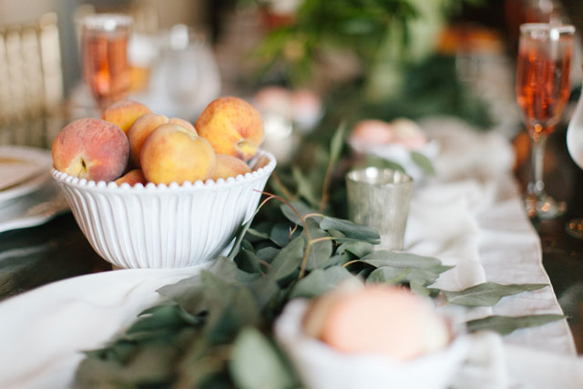 A charming and lighthearted sweet peach styled shoot by Melanie Foster Photography and Bliss Celebration + Design