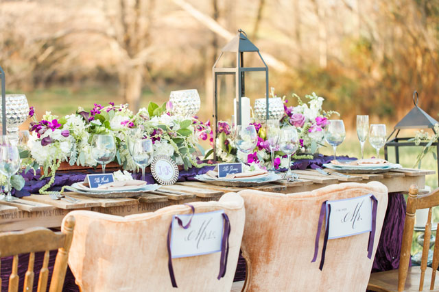 A sunny and glamorous rustic purple wedding inspiration shoot | Melissa Hoko Photography