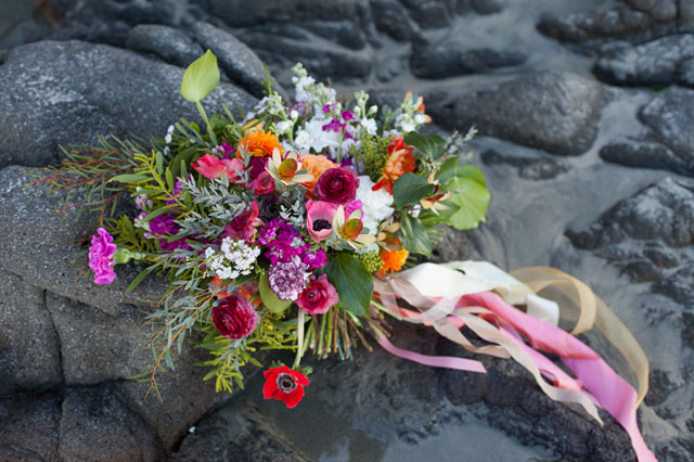 Bold, lush florals star in this Frida Kahlo-inspired styled shoot on the beach in Rosarito, Mexico | Narrative Visual: http://www.narrativevisual.com