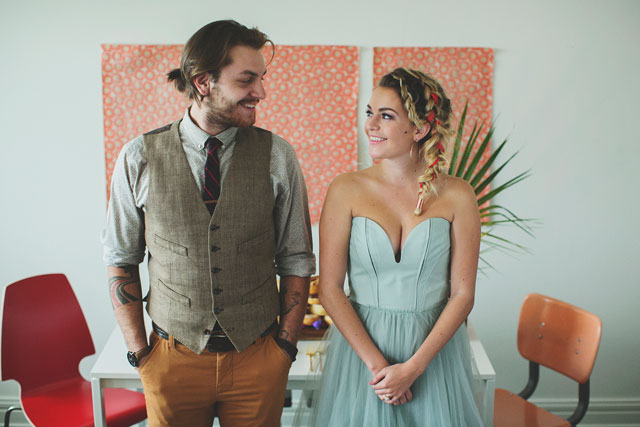 A Her inspired wedding styled shoot with retro details influenced by the film by Photo by Betsy