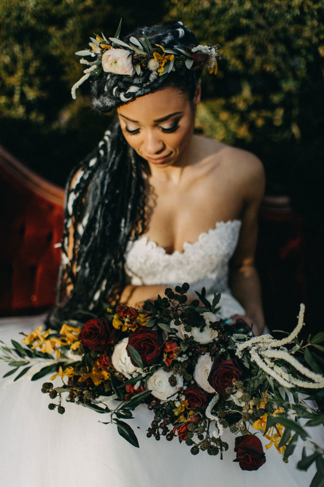A moody and rich Chronicles of Narnia themed elopement shoot with a stunning tablescape by Photography by Kelsey Rae and Jade & Joy Events