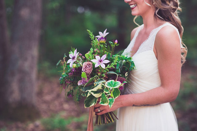 A jewel-toned Grimms' Fairy Tale styled shoot in the woods with an adoptable bunny by sara smile photography