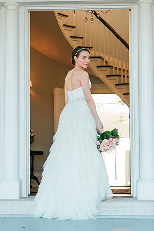 A bride uses her bridal portrait session to experiment with different hair styles for her wedding day look | Sarah Sidwell Photography: http://sarahsidwellphotography.com