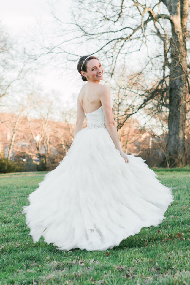 A bride uses her bridal portrait session to experiment with different hair styles for her wedding day look | Sarah Sidwell Photography: http://sarahsidwellphotography.com
