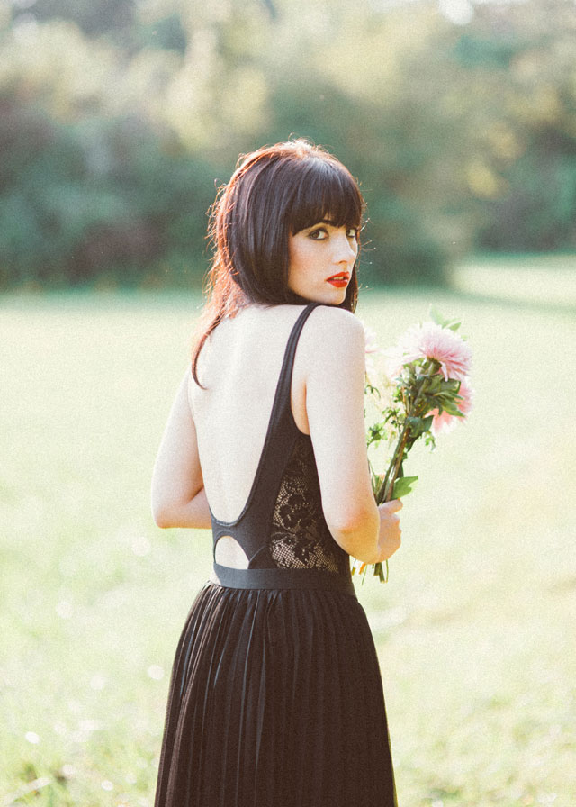 Inspiration for wearing a wedding dress that isn't white | Shannon Moffit Photography LLC: shannonmoffit.com