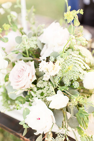 A classic yet whimsical white chapel wedding inspiration shoot with peonies and eucalyptus by Shauna Lynne Photography