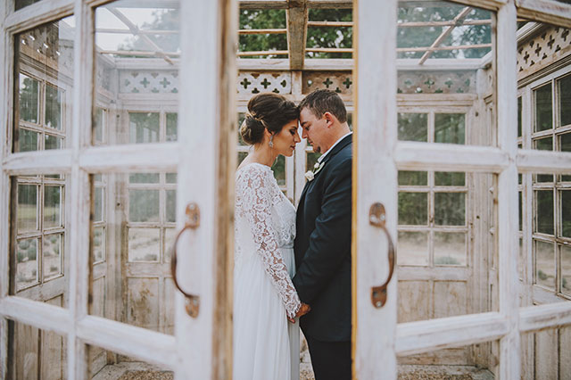 A dreamy white lace and roses wedding inspiration shoot at The White Sparrow Barn by Silver Bear Creative