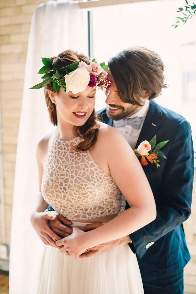 A moody and bohemian jewel toned wedding inspiration shoot in Canada by Verveine Studios