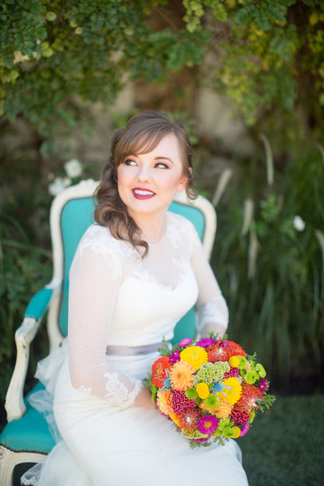 A whimsical and vibrant watercolor wonderland wedding styled shoot by Wheeland Photography