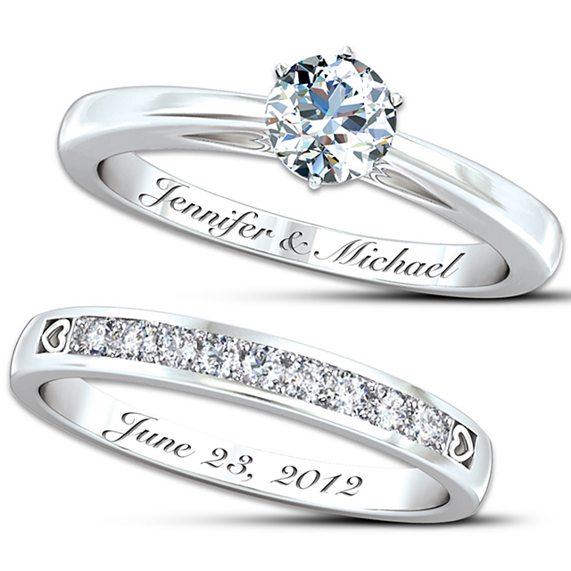 Personalized Wedding Rings from The Bradford Exchange
