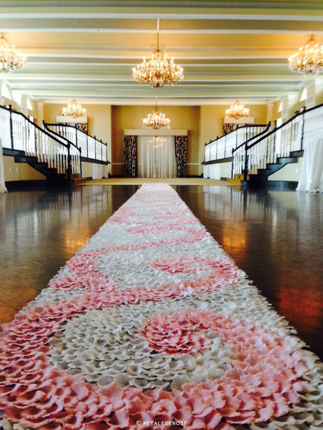 Blush & Ivory Petal Swirl Aisle Runner by PetaleDeRose on Etsy | The A to Z Guide to Planning an Etsy Wedding