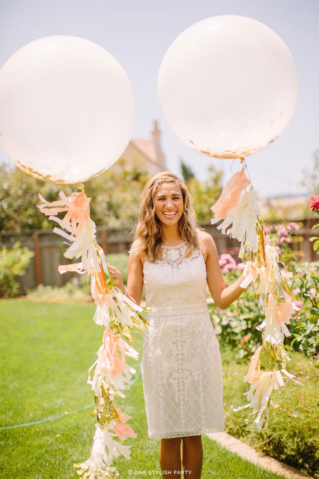 Jumbo Confetti Balloon with Tassels by One Stylish Party on Etsy | The A to Z Guide to Planning an Etsy Wedding
