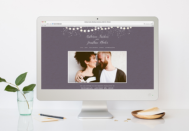 Minted's New Wedding Websites Help You Coordinate from Mailbox to Inbox