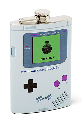 Nerdtendo Gamebooze 8oz Flask | Geeky Gifts for the Groomsmen