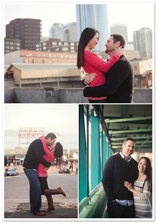 Pike Place Market Engagement Session by Ashley Biess Photography on ArtfullyWed.com