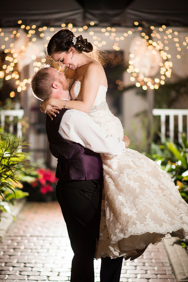 A beautiful winter plum and silver bayside wedding in Pensacola by Aislinn Kate Photography