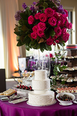 A lavish and chic pink and purple wedding at Hotel ZaZa in Houston | Akil Bennett Photography: http://www.akilbennett.com