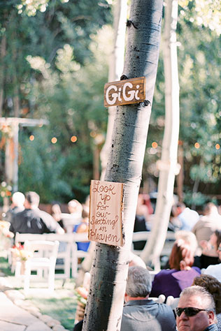 A lovely, rustic autumn wedding in South Lake Tahoe with an outdoor ceremony and a s'mores bar by Alp & Isle
