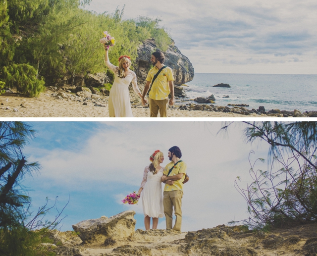 An intimate elopement on Shipwreck Beach in Kauai by Angie Diaz : Concept || see more on blog.nearlynewlywed.com