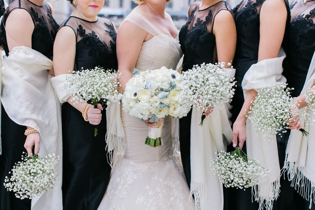 A stunning ivory, black and gold winter wedding | Artistrie Co.: http://www.artistrieco.com