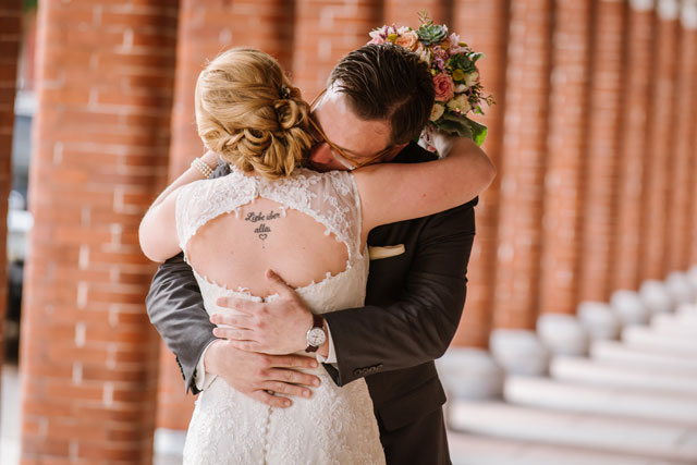 An eclectic, vintage-inspired wedding in Tampa with fabulous blue details and succulents | Ashlee Hamon Photography: http://www.ashleehamon.com