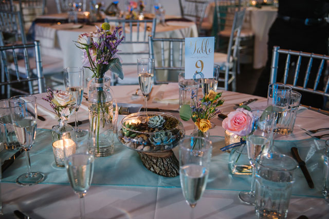 An eclectic, vintage-inspired wedding in Tampa with fabulous blue details and succulents | Ashlee Hamon Photography: http://www.ashleehamon.com