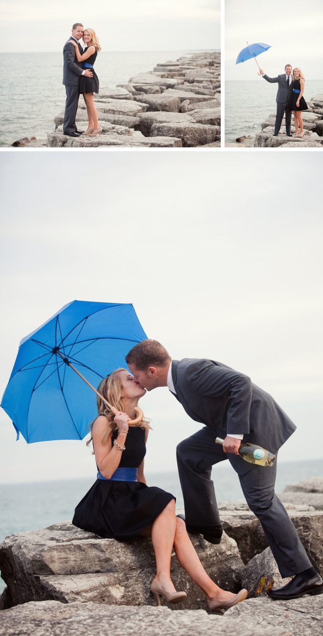 A fall engagement session at Simmons Island by Artistrie Co. || see more on blog.nearlynewlywed.com