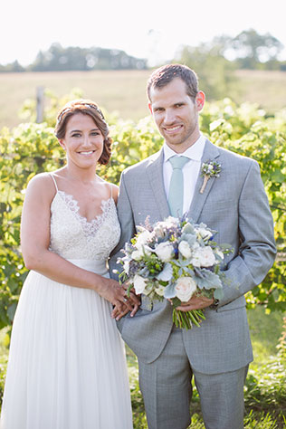 A chic vineyard wedding in the Hudson Valley with lavender and herbs by Ashley Mac Photographs