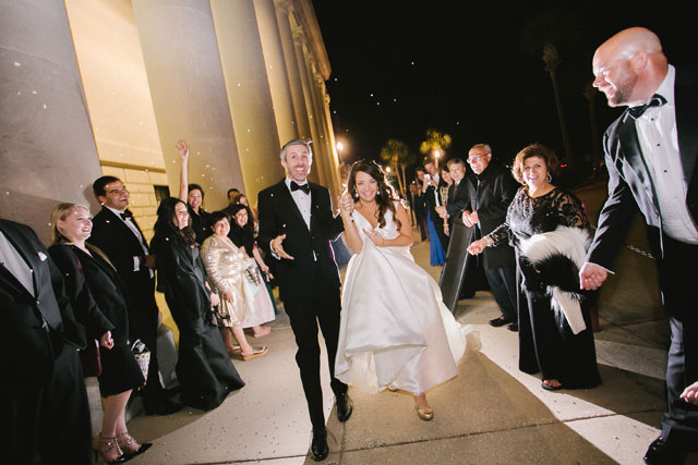 A classic and elegant black and gold New Year's Eve wedding by Ashley Steeby Photography and Dairing Events