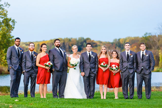 A fall wedding at French Creek Golf Club bursting with vibrant color | Bartlett Pair Photography: http://bartlettpairphotography.com