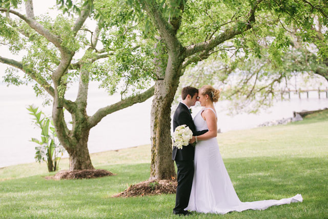 A classic, elegant black and white waterfront wedding with teal accents | Birds of a Feather Photography: http://www.birdsofafeatherphotos.com | TreBella Events: http://www.trebellaevents.com