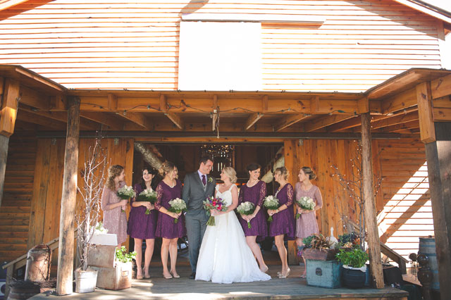 A rustic garden party barn wedding with purple and lace details | Bit of Ivory Photography: http://www.bitofivoryphotography.com