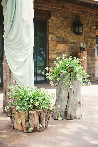 A DIY backyard wedding at a rustic family home with a soft green color palette | Blue Elephant Photography: www.blueelephantphotography.com