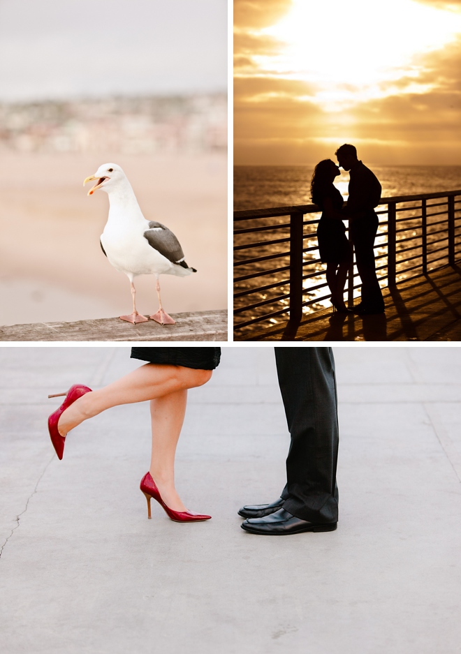 Hermosa Beach Pier Engagement Session by Brian Leahy Photography on ArtfullyWed.com
