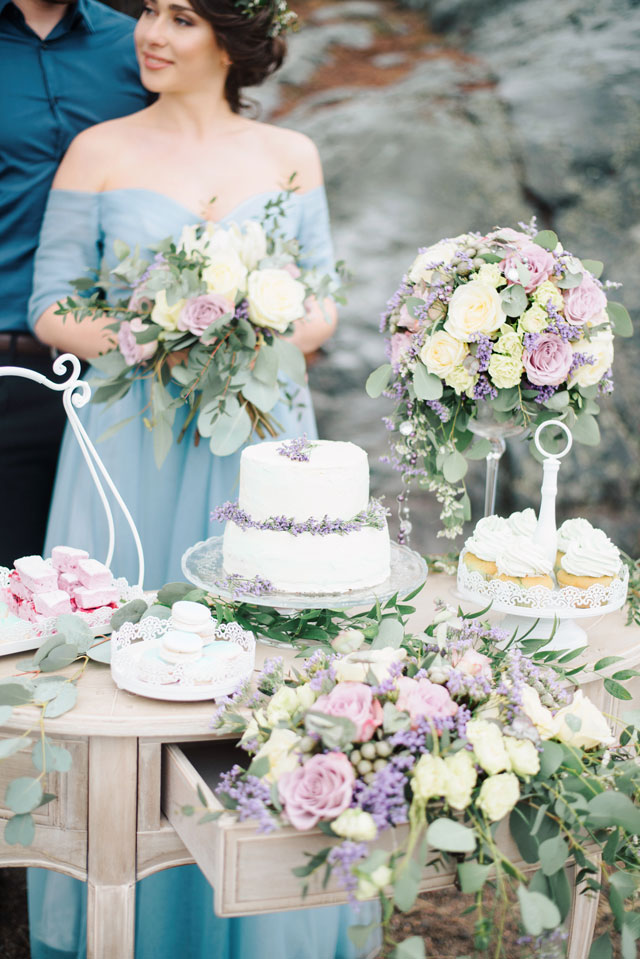 A gorgeous, intimate Finnish wedding by the sea in Pantone's color of the year Serenity by Camilla Bloom
