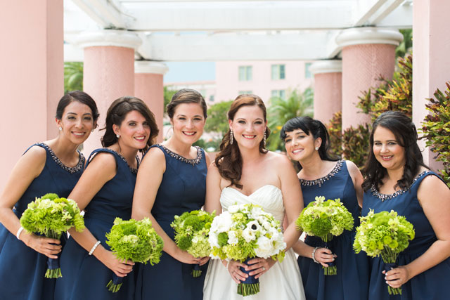 A museum of fine arts wedding with camp inspired details and a modern navy and lime palette by Caroline & Evan Photography